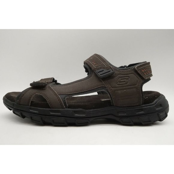 Skechers Relaxed Fit Brown Casual Adjustable Slip On Sandals Shoes Men\'s 10 main image 11